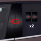 2x Car window stickers with logo